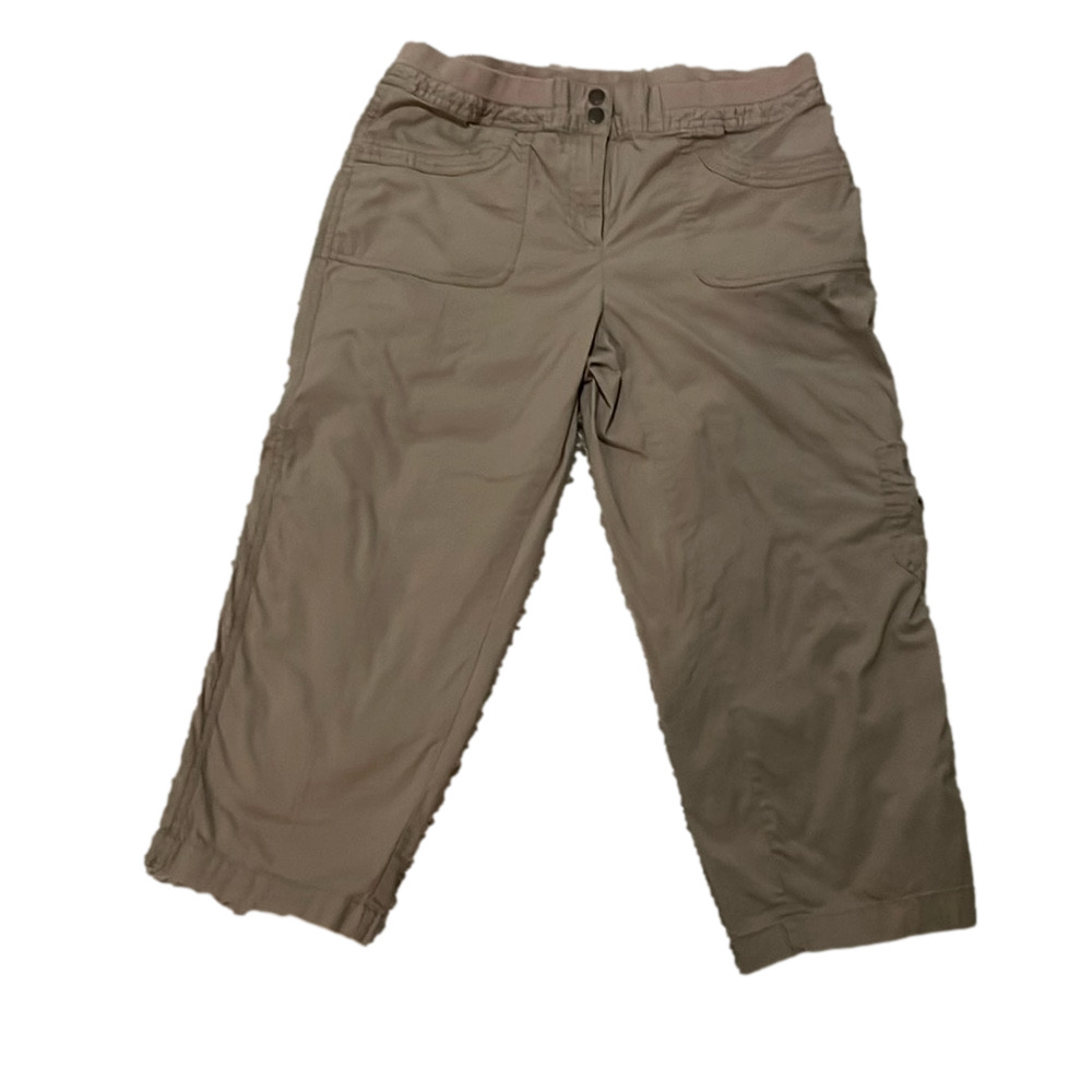 Rafaella khaki cargo capris size 8